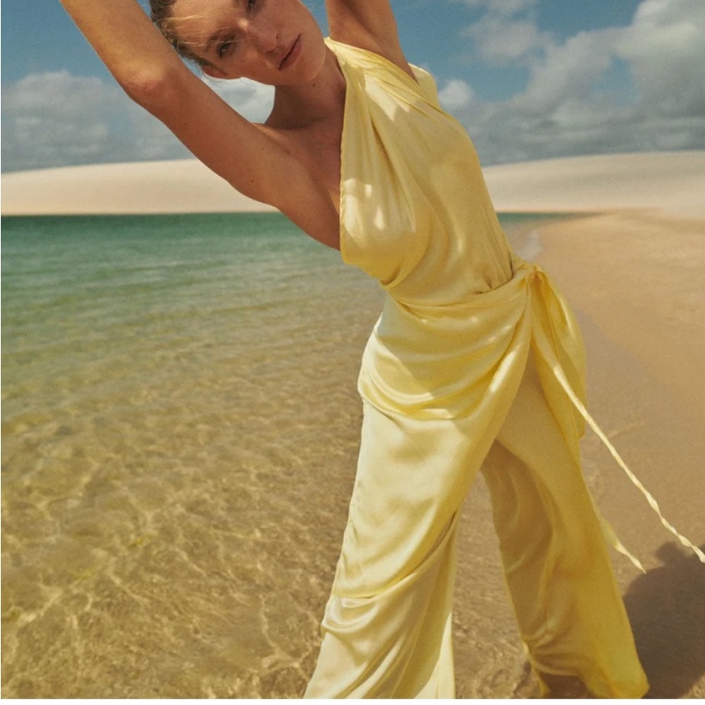 Baobab yellow Marea Jumpsuit Sz L